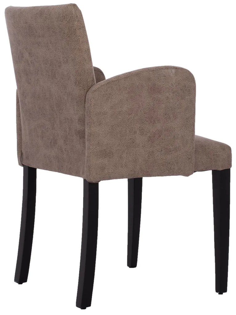 Καρέκλα LIZETTE  Ύφασμα Nubuck Καφέ 55x58x85Υ εκ. 55x58x85 εκ.