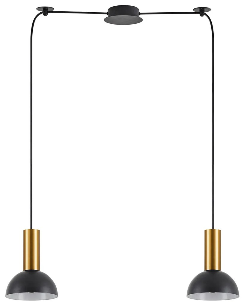 Φωτιστικό Οροφής Δίφωτο Homelighting 77-8648 Gold/Black