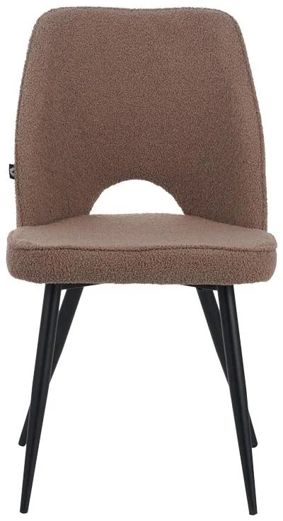 Καρέκλα Renish ύφασμα cappuccino - μαύρα μεταλλικά πόδια 61x47x91,5 εκ. 47x61x91.5 εκ.