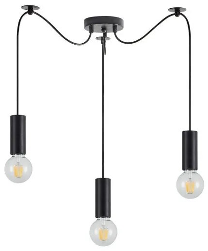 Κρεμαστό Φωτιστικό Οροφής Μέταλλο ADEPT TUBE H300 Φ12 Homelighting-77-8478-Μαύρο 77-8478