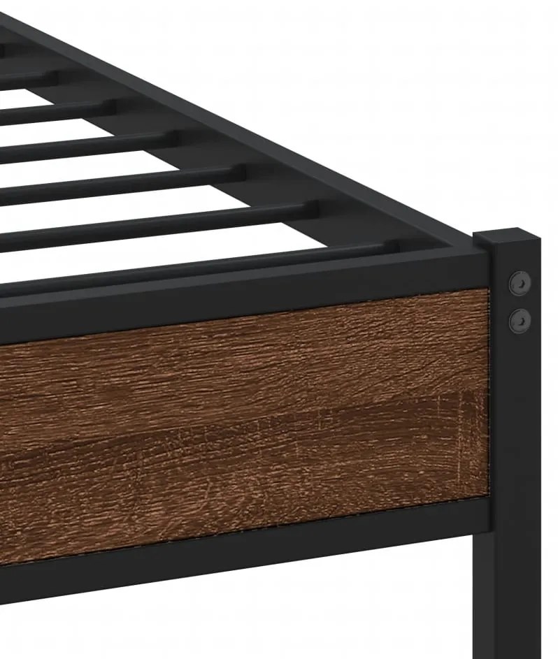 vidaXL Πλαίσιο Κρεβατιού Χωρ. Στρώμα Καφέ Δρυς 120x200εκ. Επ. Ξύλο