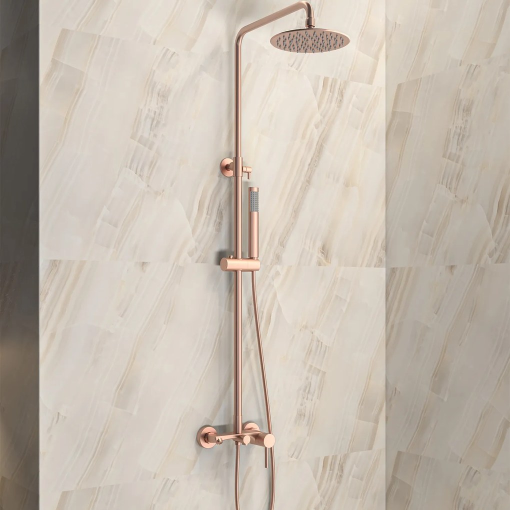 KARAG  ARTEMIS Μπαταρία σταθερού ντους με ρουξούνι ARTEMIS Rose Gold SO551B-RG KARAG KARAG-5206836664385