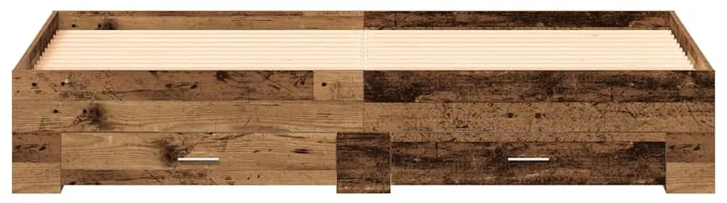 vidaXL Κρεβάτι με Συρτάρια Παλαιό ξύλο 180 x 200 cm Επεξεργασμένο ξύλο