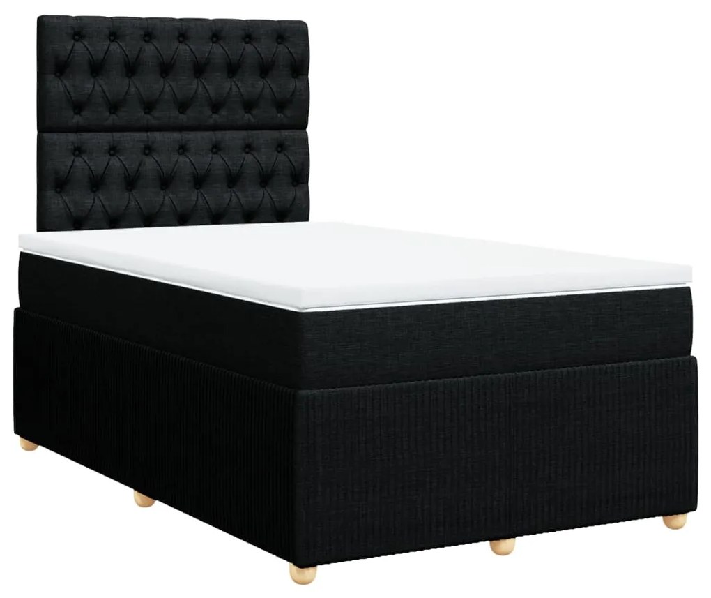 ΚΡΕΒΑΤΙ BOXSPRING ΜΕ ΣΤΡΩΜΑ ΜΑΥΡΟ 120X200 ΕΚ. ΥΦΑΣΜΑΤΙΝΟ 3294332