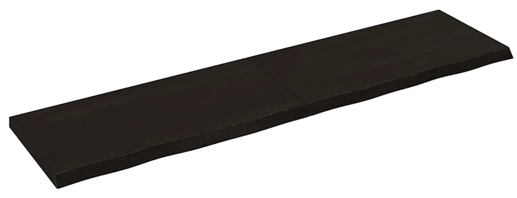 vidaXL Ράφι Τοίχου Σκούρο Καφέ 160x40x(2-4) εκ. Επεξ. Μασίφ Ξύλο Δρυός