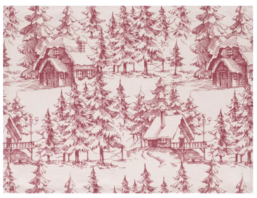 Χριστουγεννιάτικα Σουπλά (Σετ 4τμχ) Kentia Loft Snow 2419