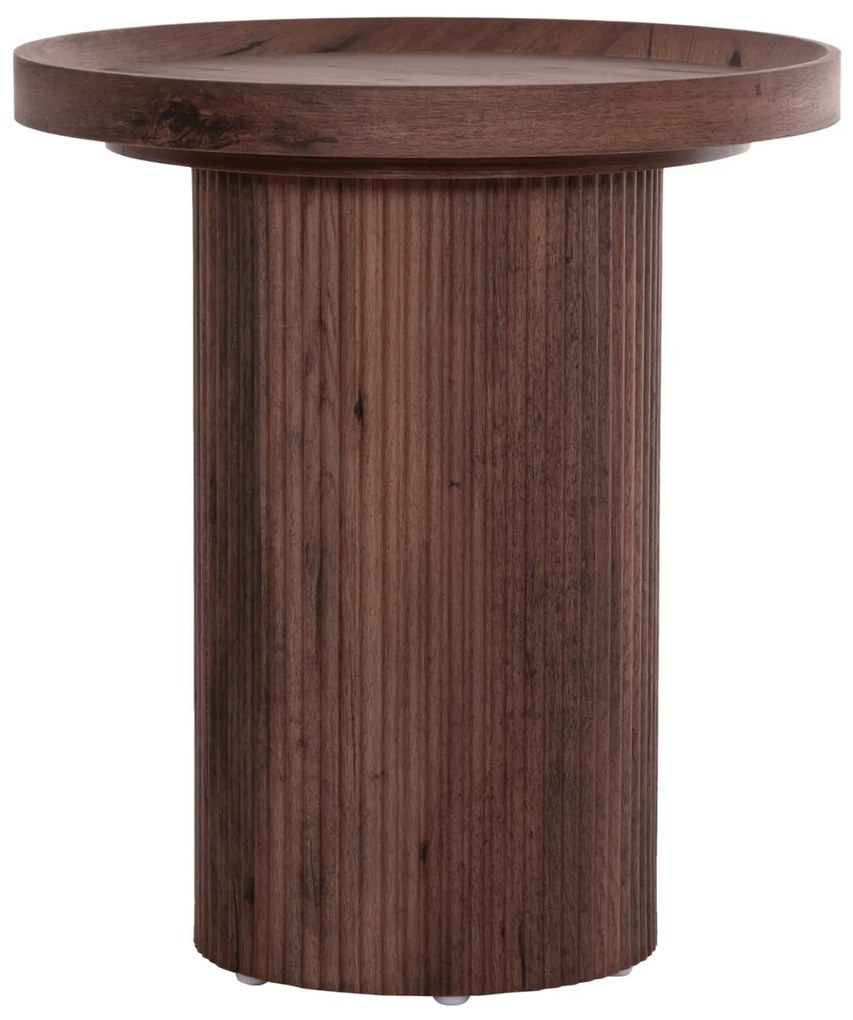 Τραπεζάκι σαλονιού MARGON C18027 MDF σε Σκούρο Καφέ Ξύλου Φ45x50,5Υεκ. 45x45x50.5 εκ.