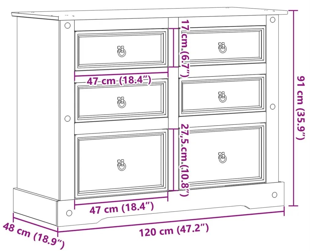 ΣΥΡΤΑΡΙΕΡΑ CORONA 120 X 48 X 91 ΕΚ. ΑΠΟ ΜΑΣΙΦ ΞΥΛΟ ΠΕΥΚΟΥ 4005677