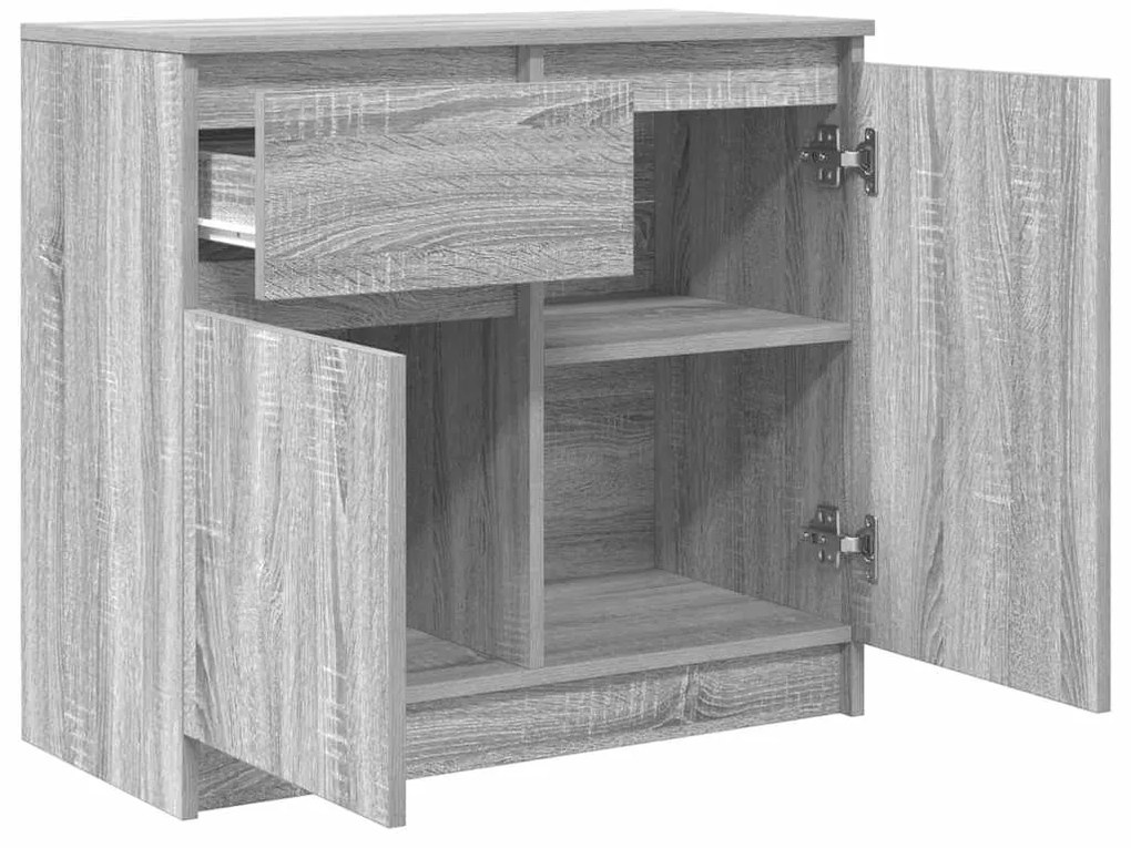 vidaXL Συρταριέρα με Συρτάρια Γκρι Sonoma 71x35x65 εκ. από Επεξ. Ξύλο