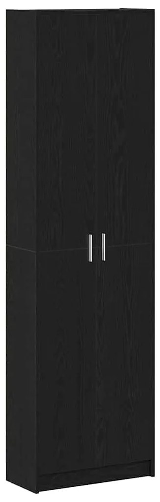 vidaXL Ντουλάπι Μαύρη δρυς 55 x 25 x 189 εκ. Επεξεργασμένο ξύλο