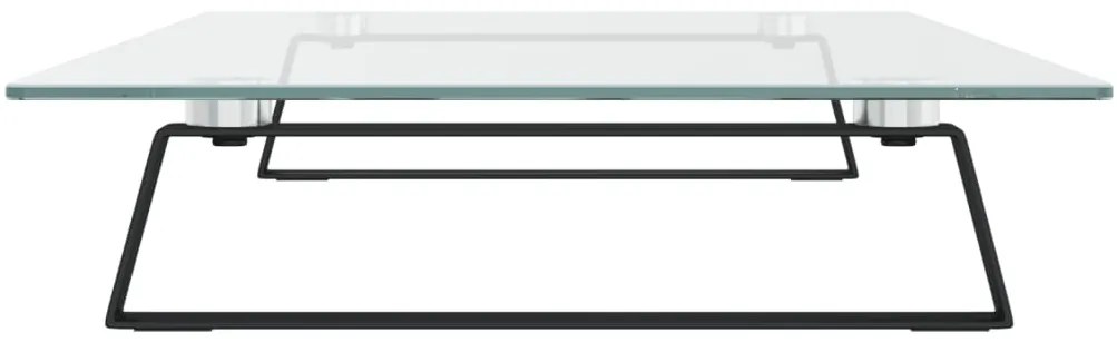 vidaXL Βάση Οθόνης Μαύρη 80x35x8 εκ. από Ψημένο Γυαλί και Μέταλλο