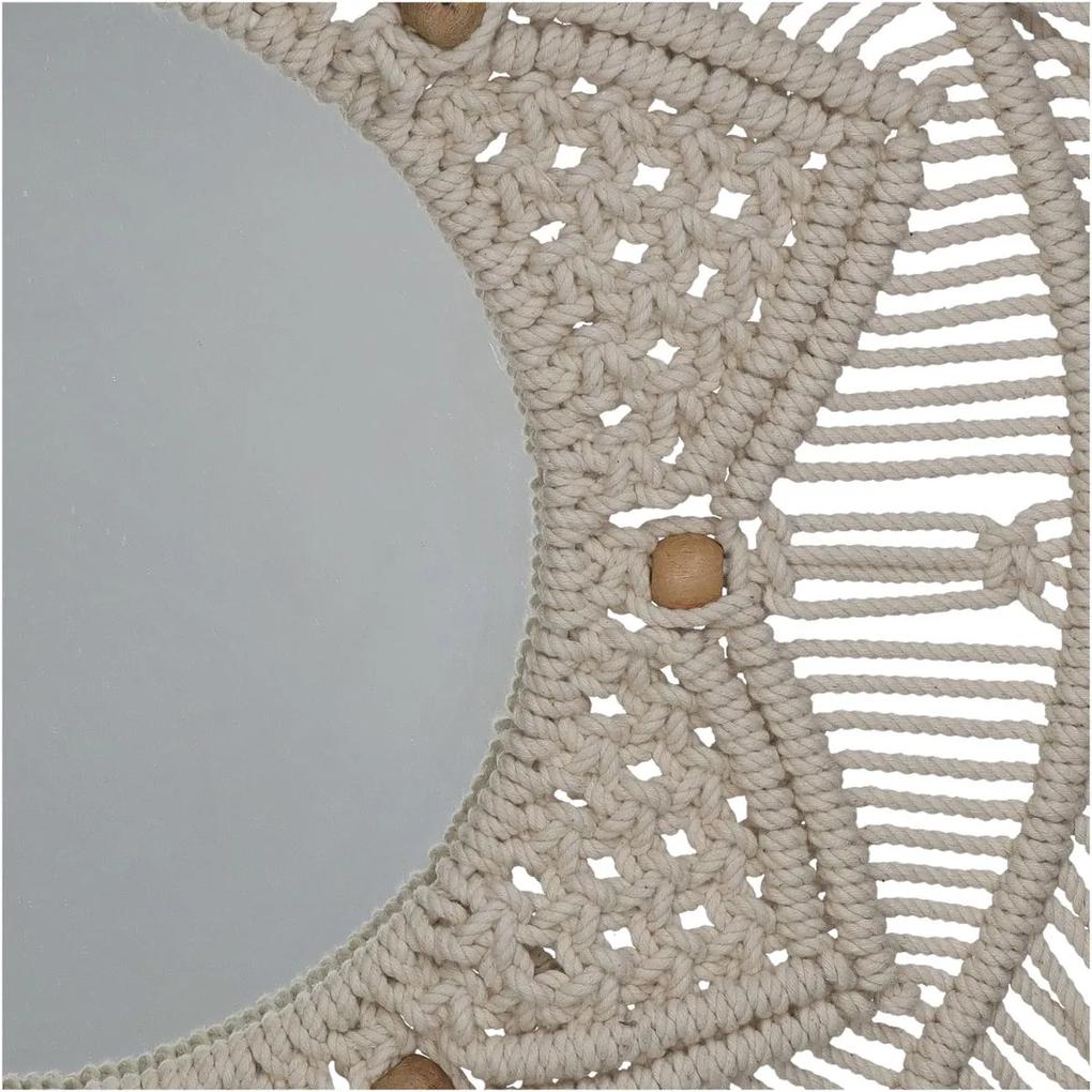 Καθρέπτης Μακραμέ Φυσικό Βαμβακερό 48x2x48cm - Ύφασμα - 05150163