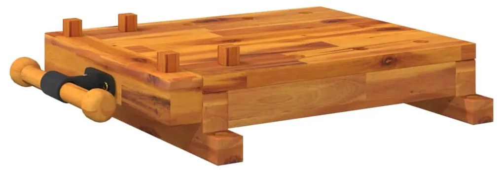 vidaXL Επιφάνεια Πάγκου Εργ. με Μέγγενη 52x44x9,5εκ Μασίφ Ξύλο Ακακίας