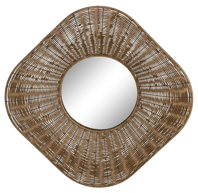 Τοίχο καθρέφτη Home ESPRIT Bali 102 X 13,5 X 102 cm