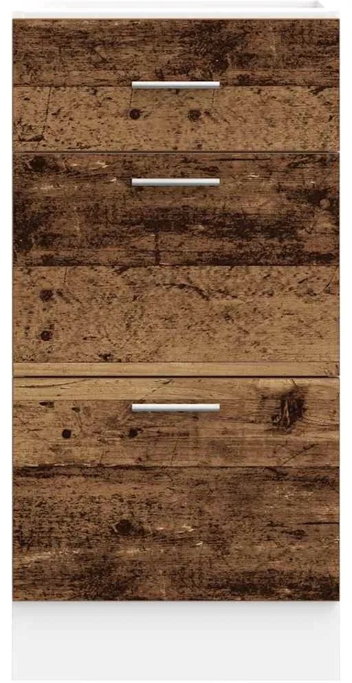 Κάτω ντουλάπι Παλιό ξύλο 40x46x81,5 cm Κατασκευασμένο ξύλο - Καφέ
