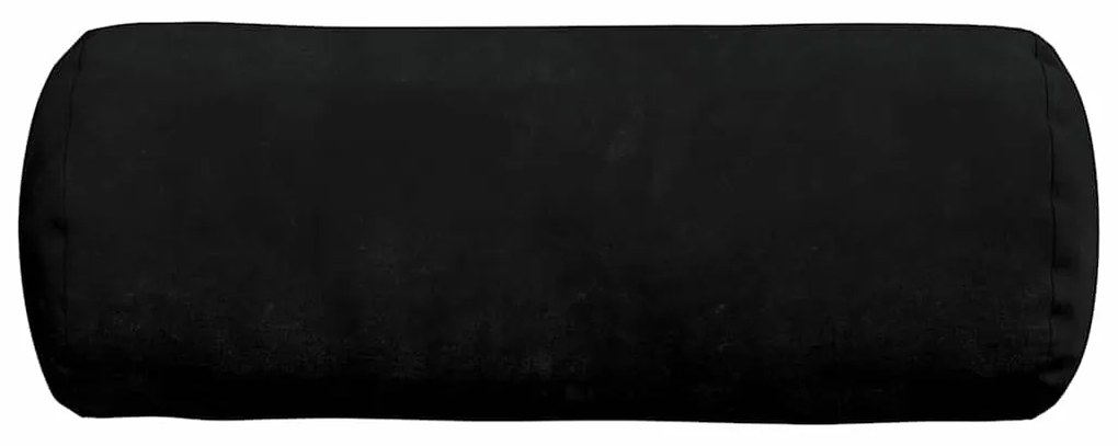 vidaXL Μαξιλάρια Στήριγμα 2 pcs Μαύρο Ø 15 x 40 εκ Ύφασμα Μικροΐνας
