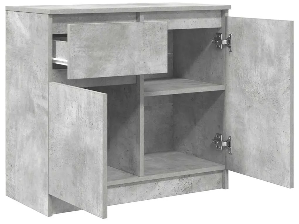 vidaXL Συρταριέρα με Συρτάρια Γκρι Σκυρ. 71x35x65 εκ. από Επεξ. Ξύλο
