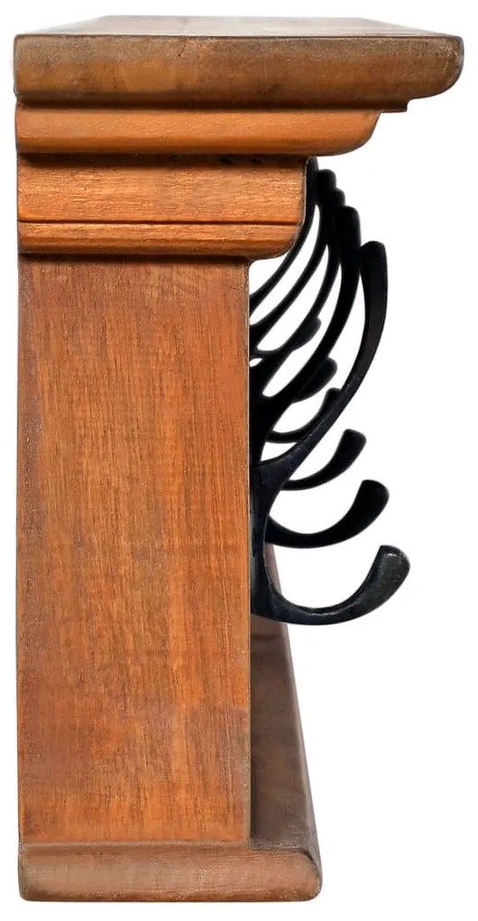 vidaXL Κρεμάστρα Τοίχου 100 x 10 x 20 εκ. από Μασίφ Ξύλο Teak