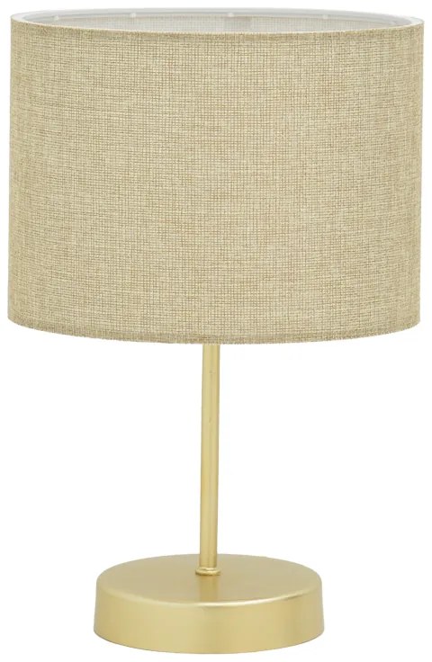 Επιτραπέζιο φωτιστικό PWL-0961 pakoworld Ε27 μπεζ καφέ-χρυσό Φ22x32εκ