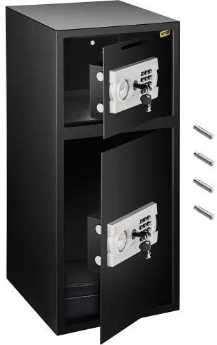 VEVOR 33" Digital Double Door Safe Depository Box Gun Safes Cash Office Security Lock Strong Iron Larger Digital Safe Box