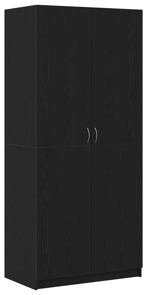 vidaXL Μαύρη Καρυδιά Ντουλάπα 90x52x200 εκ. Από Ξύλο