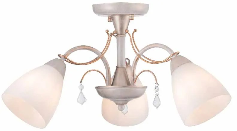 Φωτιστικό Οροφής Τρίφωτο Aca Quince DLA12123 White/Antique Gold