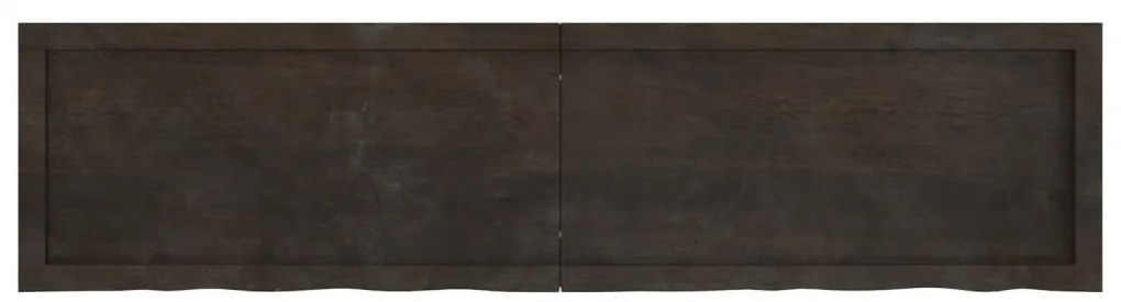 vidaXL Πάγκος Μπάνιου Σκούρο Καφέ 160x40x(2-6) εκ. Επεξεργ. Μασίφ Ξύλο