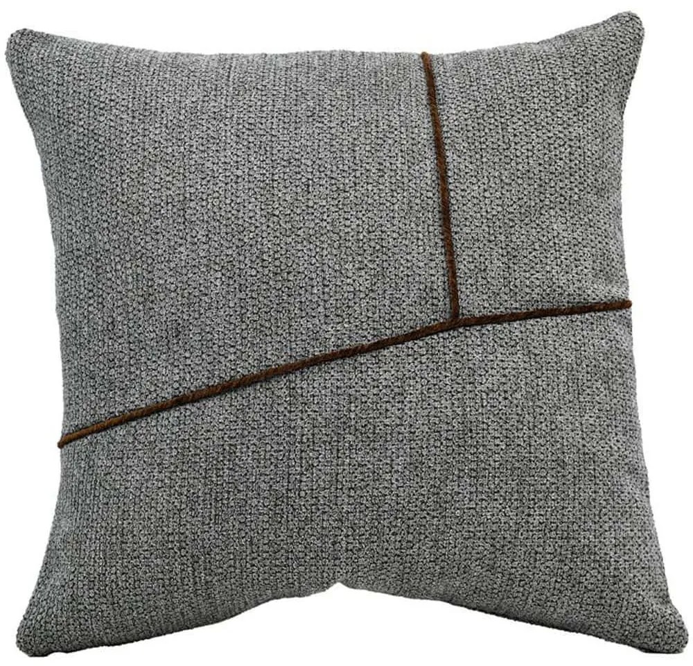 Μαξιλάρι Διακοσμητικό (Με Γέμιση) Linear 374-225-498 Grey 43X43 Ύφασμα