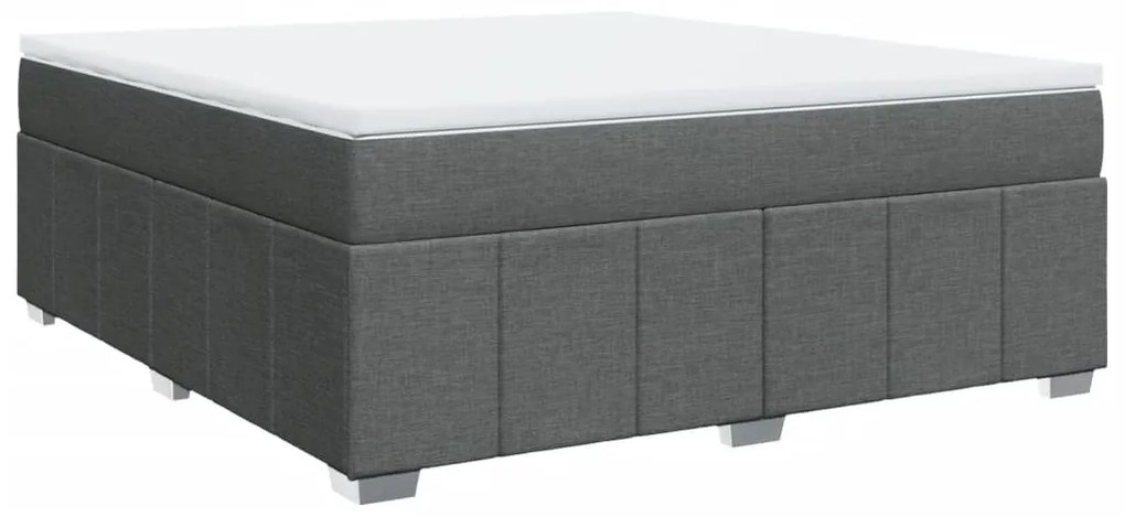 ΚΡΕΒΑΤΙ BOXSPRING ΜΕ ΣΤΡΩΜΑ ΣΚΟΥΡΟ ΓΚΡΙ 180X200 ΕΚ ΥΦΑΣΜΑΤΙΝ 3285492