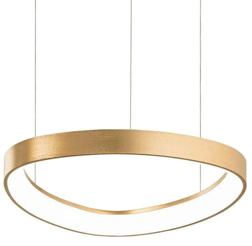 Φωτιστικό Οροφής Gemini 247243 42,5x18,5/152,5x42,5cm LED 38W 3000K Gold Ideal Lux