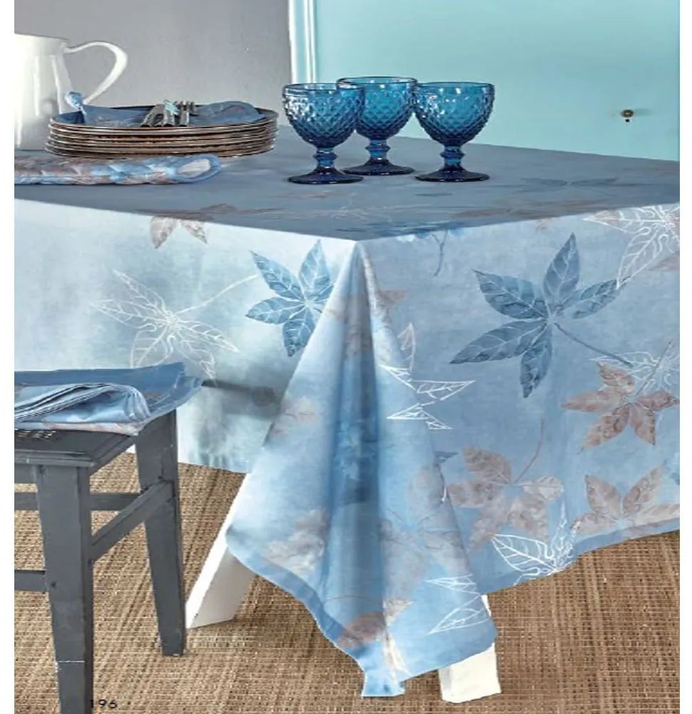 Τραπεζομάντηλο Leaf Ciel Kentia 160X160 100% Cotton