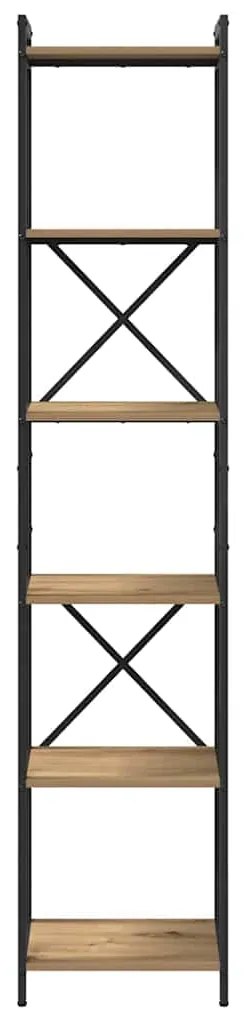vidaXL Βιβλιοθήκη artisan δρυς 40 x 30 x 188 εκ Επεξεργασμένο ξύλο