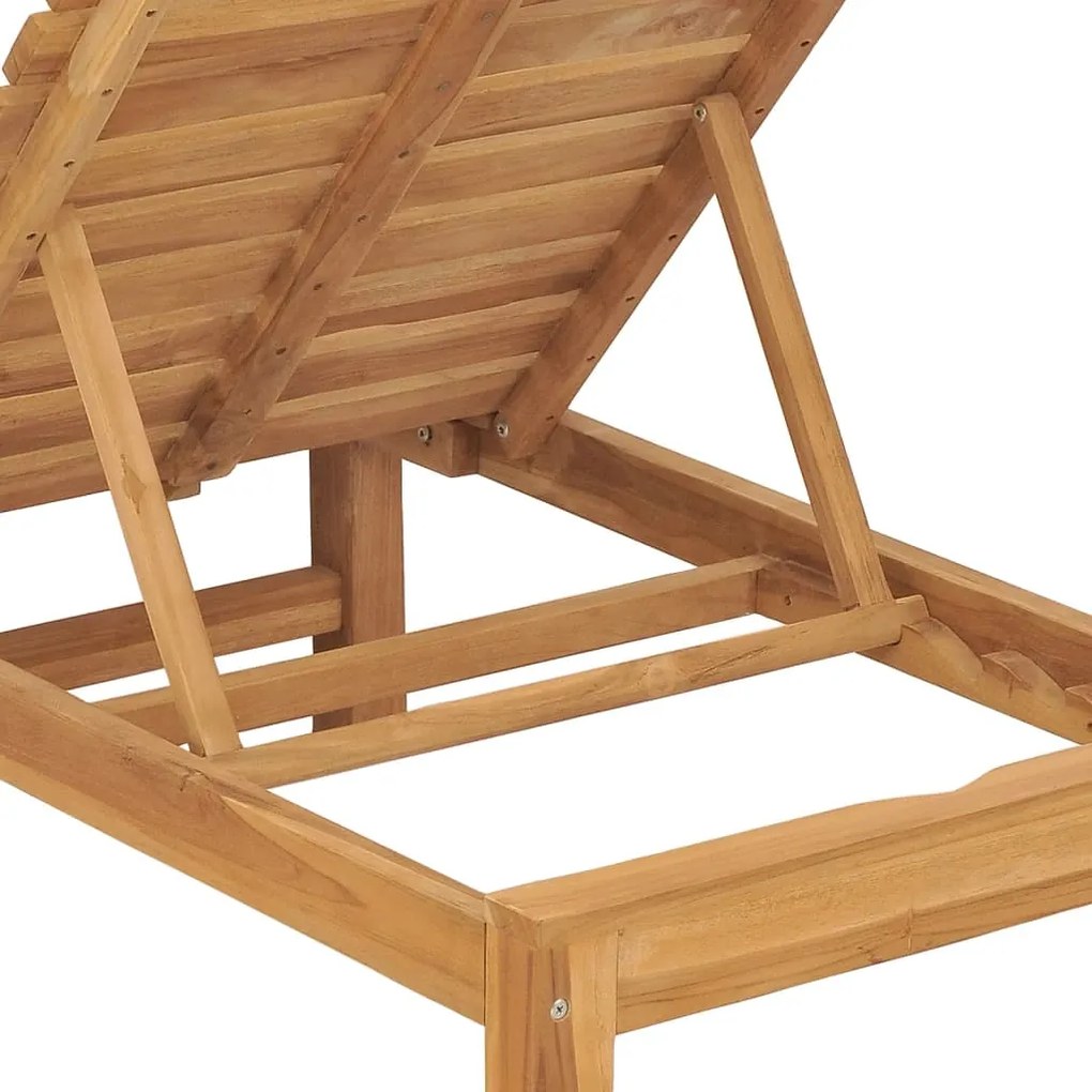 vidaXL Ξαπλώστρα από Μασίφ Ξύλο Teak