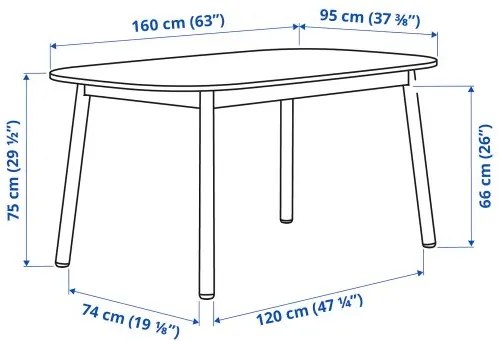 VEDBO/VEDBO τραπέζι και 4 καρέκλες 193.068.83