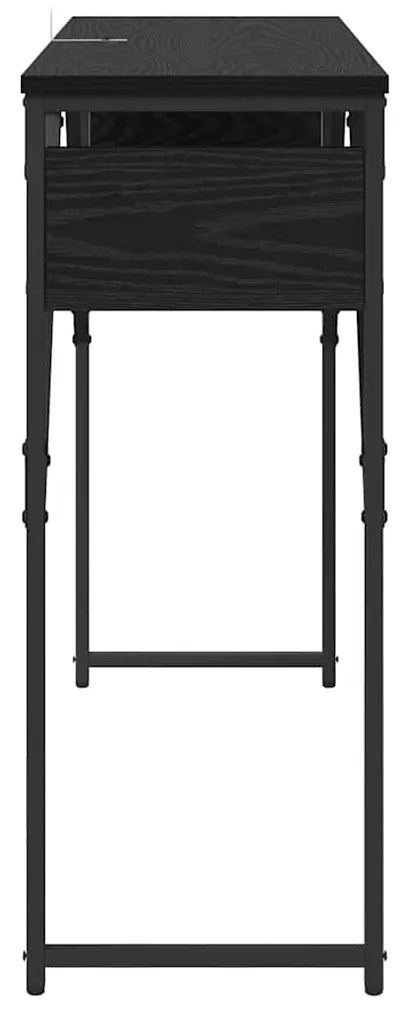 vidaXL ΤραπέζιΚονσόλας Μαύρη Οξυά 105x30x75εκ. Επεξεργασμένο ξύλο
