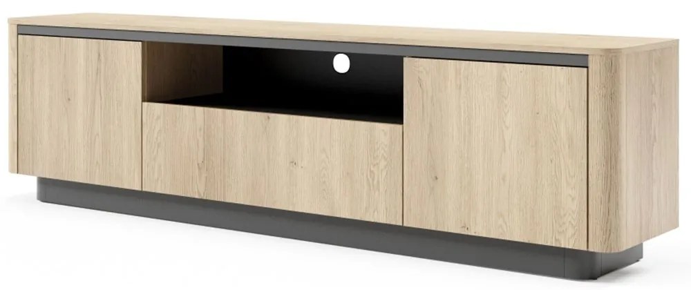 Έπιπλο Τηλεόρασης Torro 200x38x54cm Natural Cremona-Anthracite