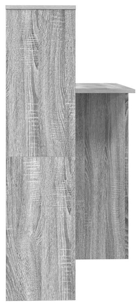 vidaXL Γραφείο Γκρι sonoma 131.5 x 50 x 106.5 εκ. Επεξεργασμένο ξύλο