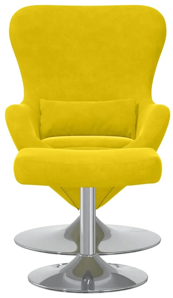 vidaXL Κάθισμα-αυγό 2 pcs Κίτρινο 63 x 73 x 90 εκ Βελούδο