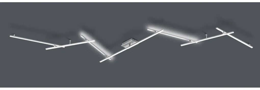 Πλαφονιέρα Φωτιστικό Οροφής LED 28W Νίκελ Ματ Up Down 345cm Switch Dimmer Indira 674610707 Trio Lighting-674610707-Νίκελ Ματ 674610707