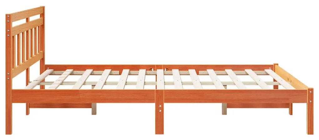 vidaXL Σκελετός Κρεβατιού Καφέ 160 x 200 cm Στερεά ξυλεία πεύκου