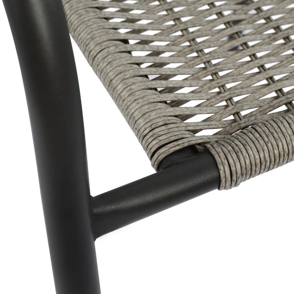 Καρέκλα - Πολυθρόνα CAMEL C5015.01 Μεταλλική Γκρί με Wicker 48x48-53x72 εκ. 48x53x72 εκ.