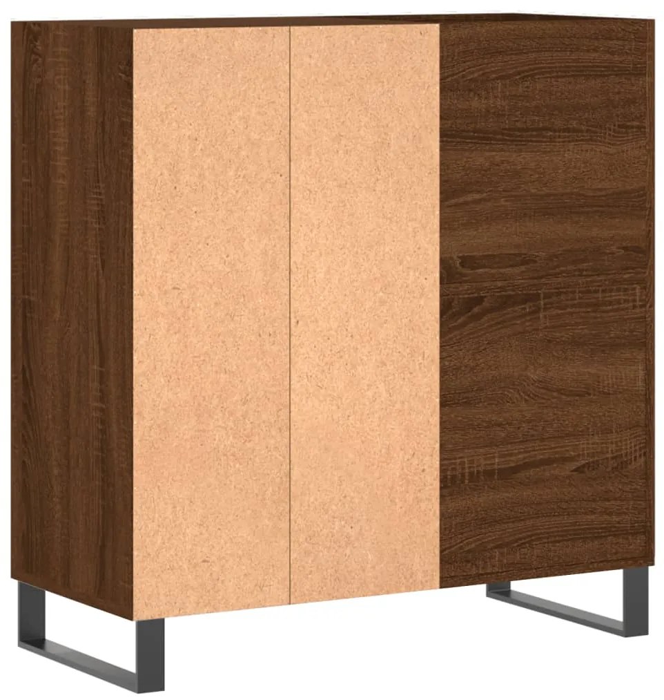 vidaXL Δισκοθήκη Καφέ Δρυς 84,5 x 38 x 89 εκ. από Επεξεργασμένο Ξύλο