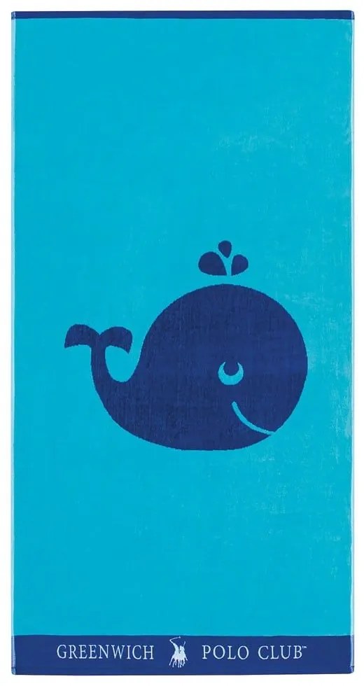 Πετσέτα Θαλάσσης Παιδική 3662 Blue Greenwich Polo Club Beach 70x140cm 100% Βαμβάκι