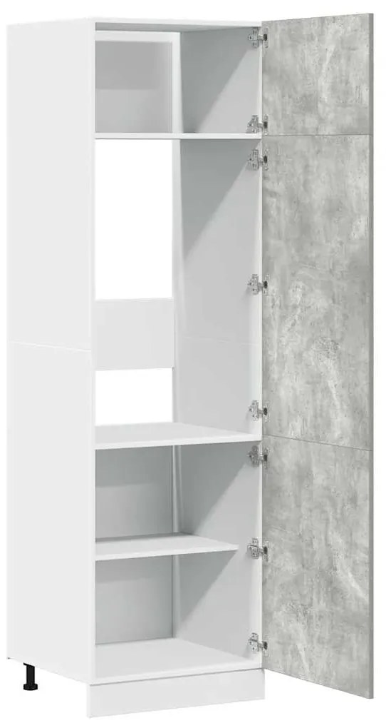 vidaXL Ντουλάπι Ψυγείου Lyon Γκρι Σκυροδέματος 60x57x207εκ.