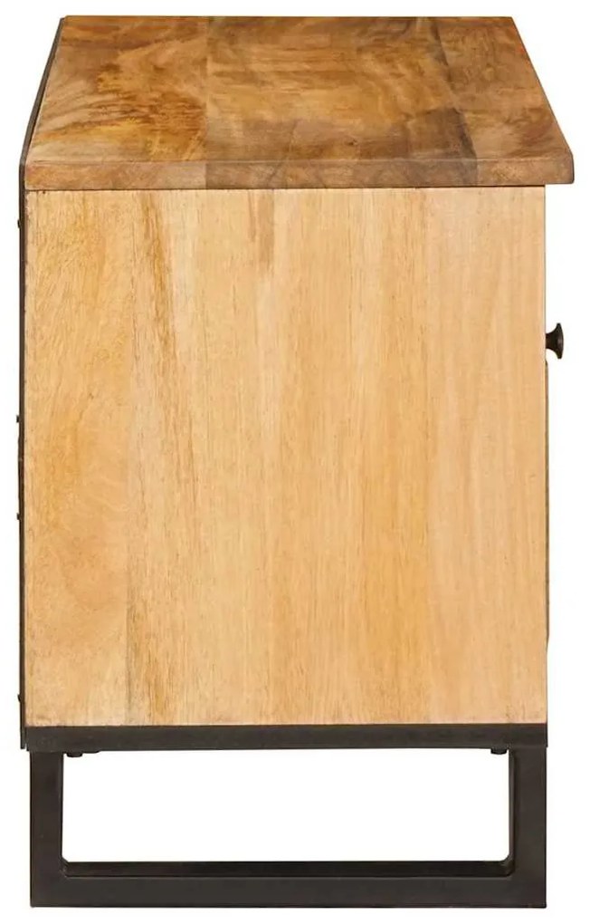 vidaXL Ντουλάπι TV με ράφι Καφέ 80 x 33,5 x 46 εκ. Στερεό ξύλο μάνγκο