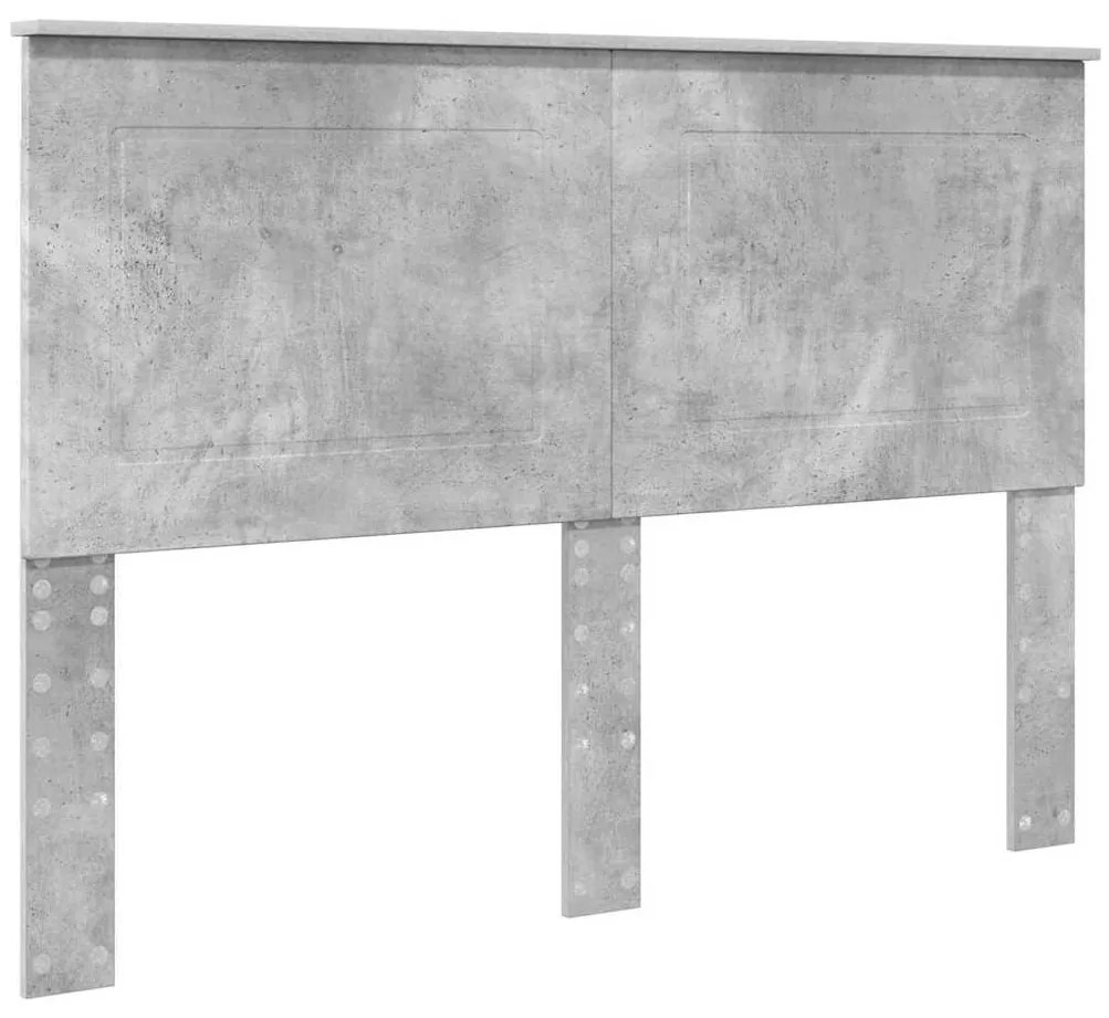 vidaXL Κεφαλάρι με κεφαλάρι Σκυρόδεμα Γκρι 160 cm Επεξεργασμένο ξύλο