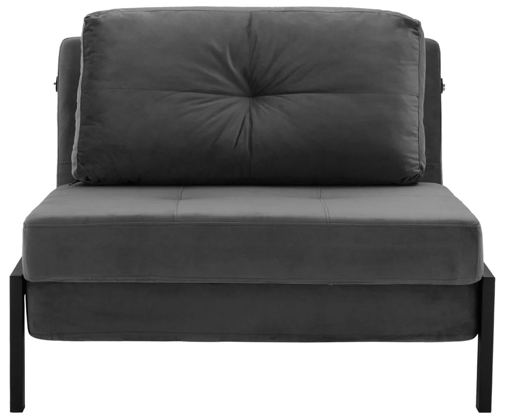 Πολυθρόνα - Κρεβάτι CONSTANCE C3078.11 Βελούδο Γκρί 95x92x66Υ εκ. 95x92x66 εκ.