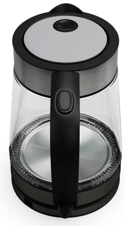 Βραστήρας γυάλινος Tesla КТ300Х, 2200W, 1.7 Lt, Ανοξείδωτη καλυμμένη αντίσταση, Έλεγχος STRIX, Μαύρο χρώμα