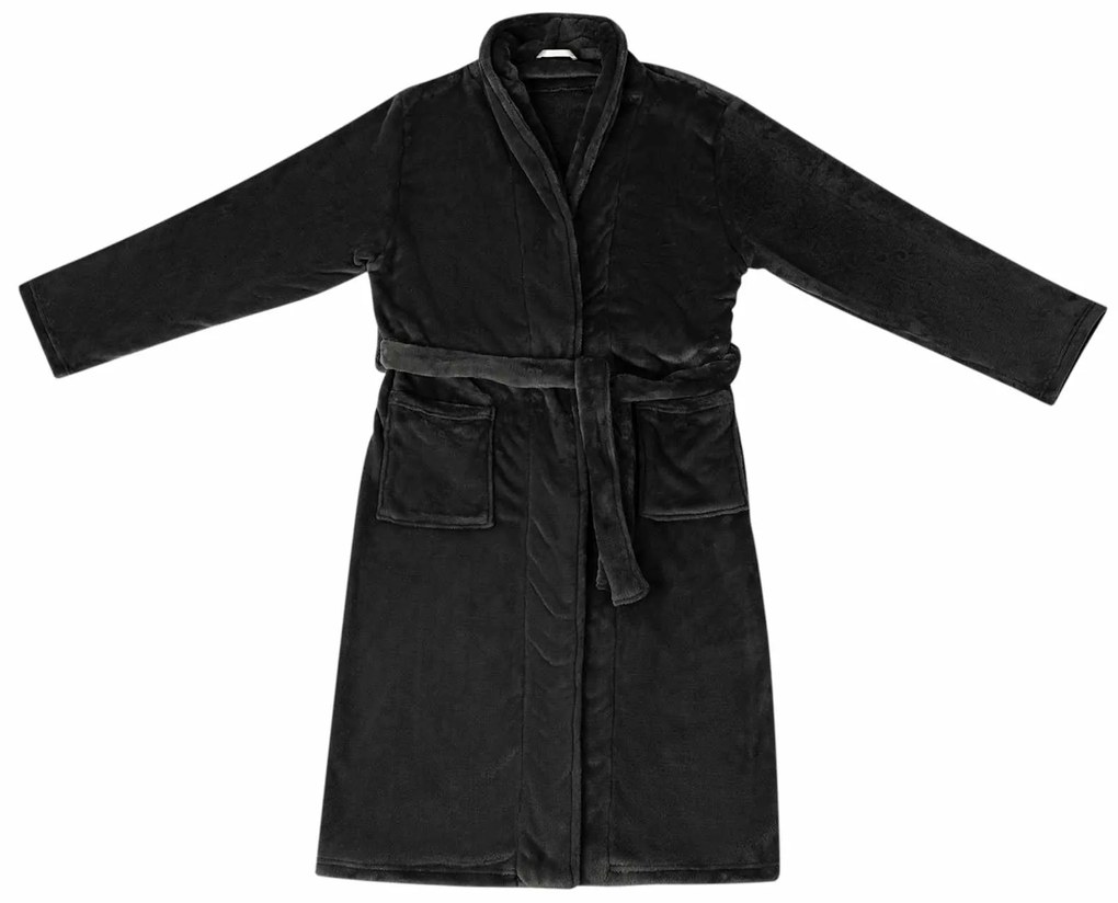 vidaXL Ρόμπα χωρίς Κουκούλα Μαύρο s Φανέλα