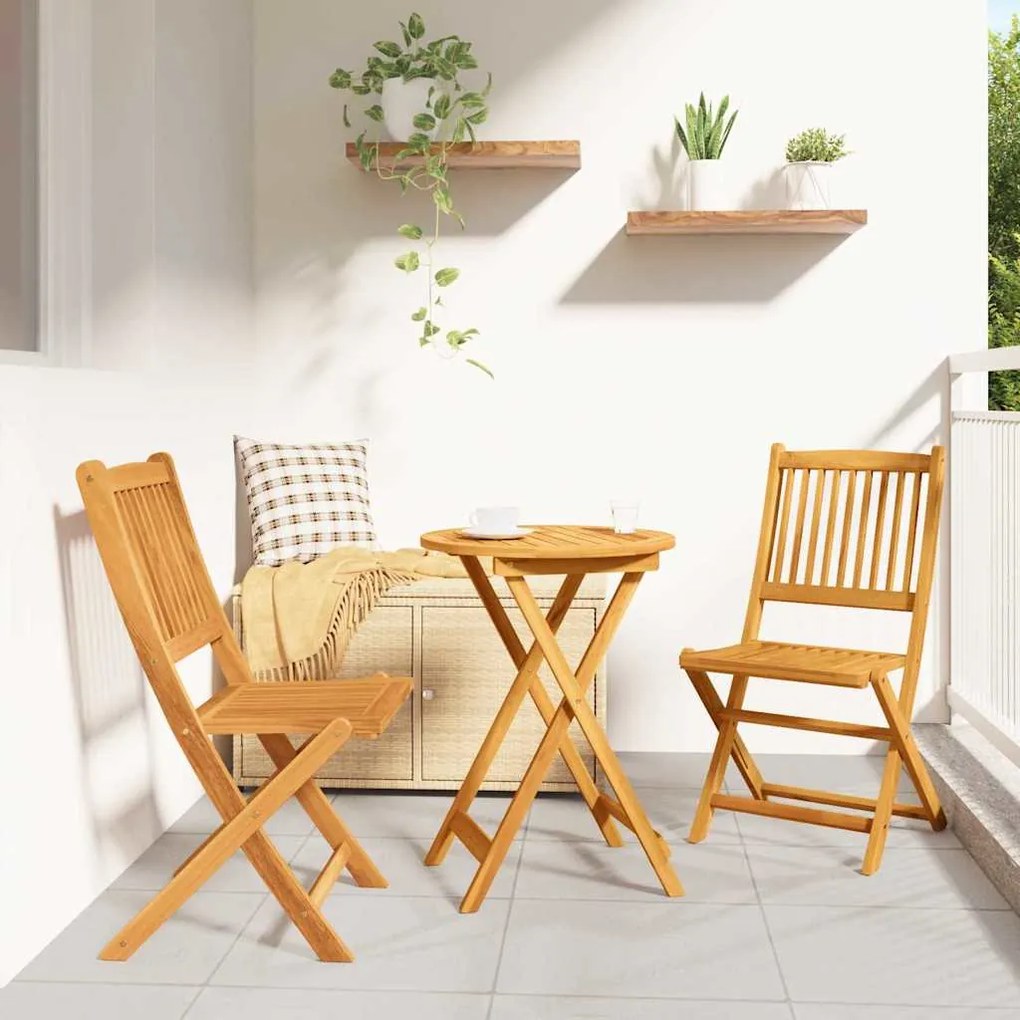 vidaXL Σετ Κήπου Bistro 3 Τεμαχίων από Στερεό Ξύλο Ακακίας